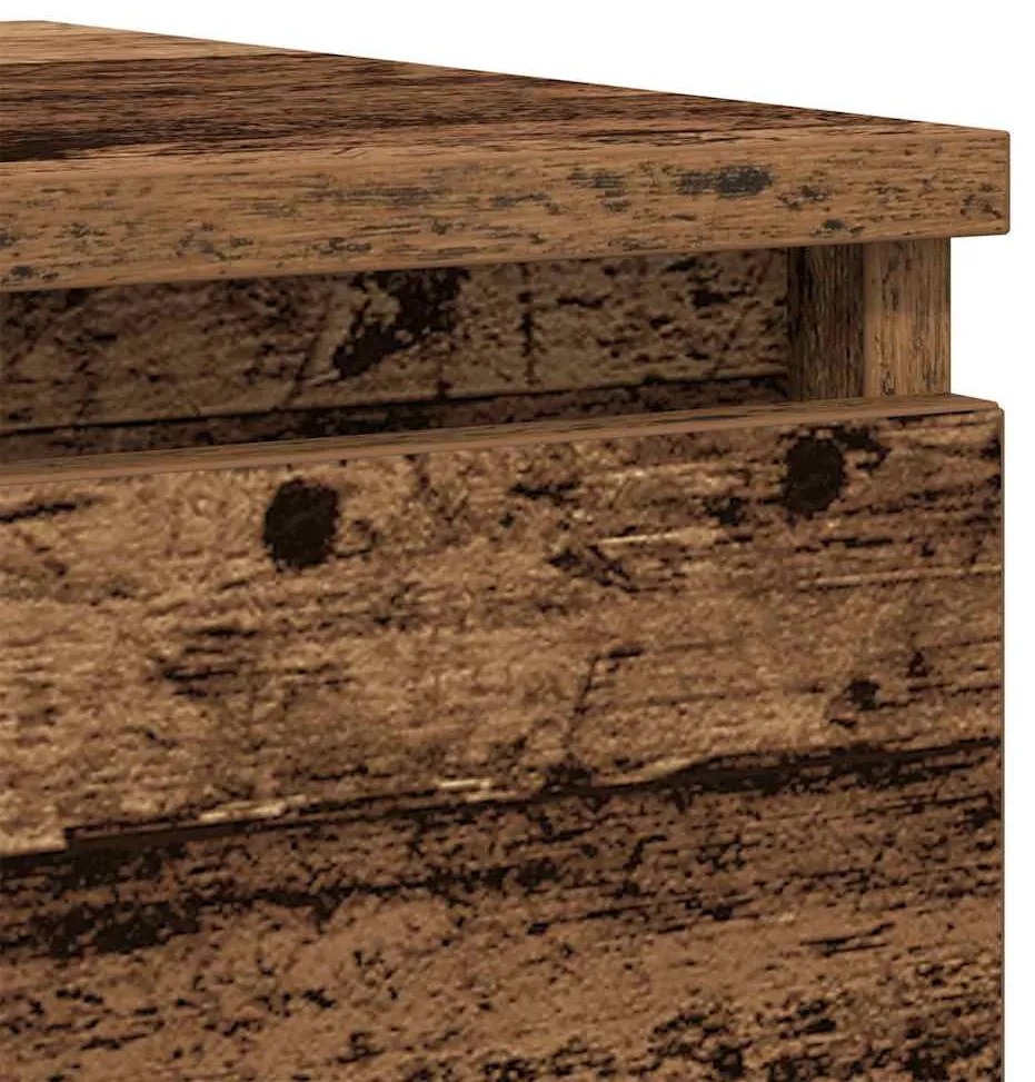antik fa szerelt fa tálalószekrény 100x35x76 cm