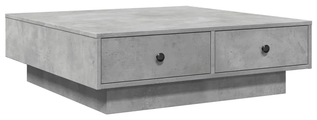 Betonszürke szerelt fa dohányzóasztal 90 x 90 x 28 cm
