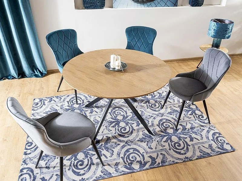 Aster étkezőasztal tölgy fekete 120cm