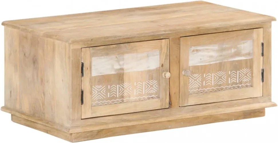 Tömör mangófa dohányzóasztal 90 x 49 x 37 cm