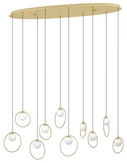 Eglo 390347 - LED Dimmelhető csillár zsinóron PORTOCOLOM 10xLED/3W/230V arany