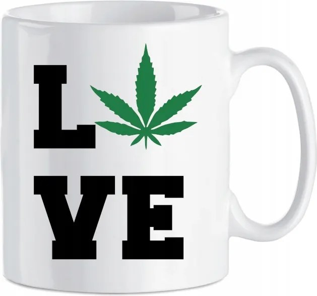 Love Weed nyomott mintás bögre 330 ml