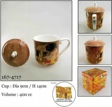 Gustav Klimt ajándék bögre befőző szűrő