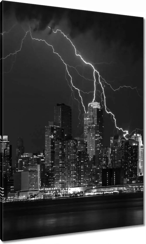 Vászonkép 70x100 Villámok New Yorkban