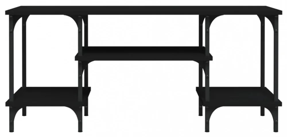 fekete szerelt fa TV-szekrény 102x35x45,5 cm