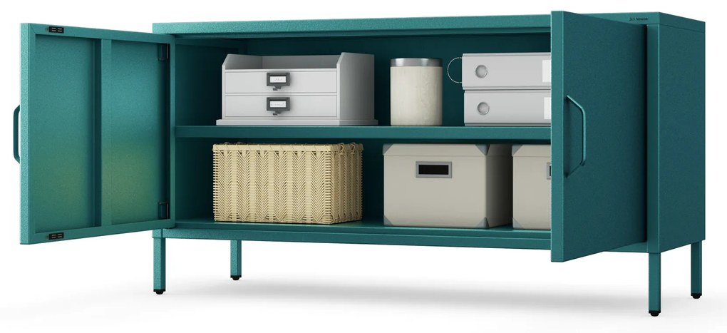 TV-szekrény lábakon ROSA, 1150 x 595 x 400 mm, Modern: tengerszínű