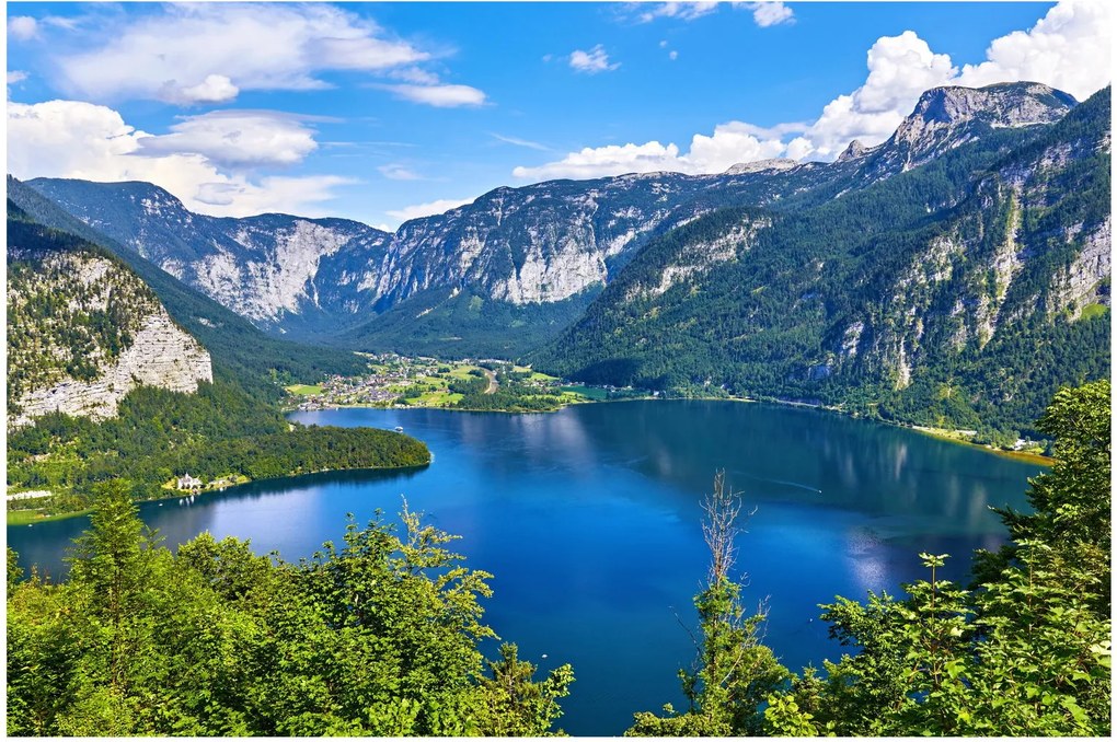 Kép - Hallstatt tó, Hallstatt, Austria (90x60 cm)
