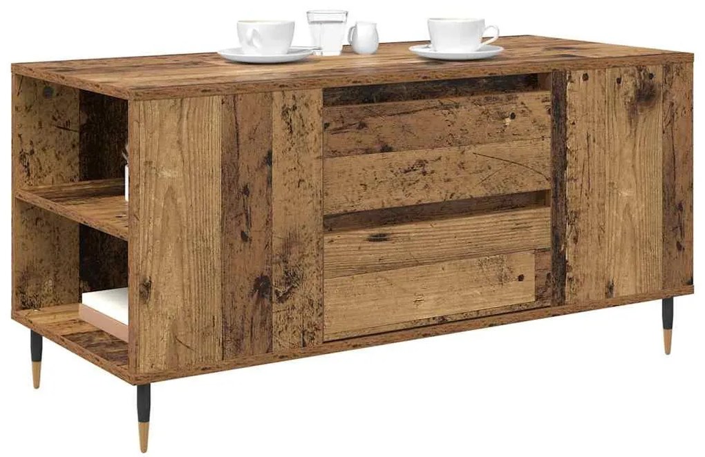 Dohányzóasztal with Drawer Régi fa 102 x 44.5 x 50 cm Faanyag