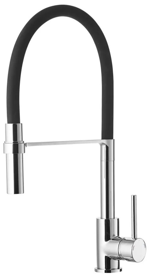 ALVEUS 1129024 - ELIA 45 cm flexibilis karos mosogató csaptelep, króm/fekete
