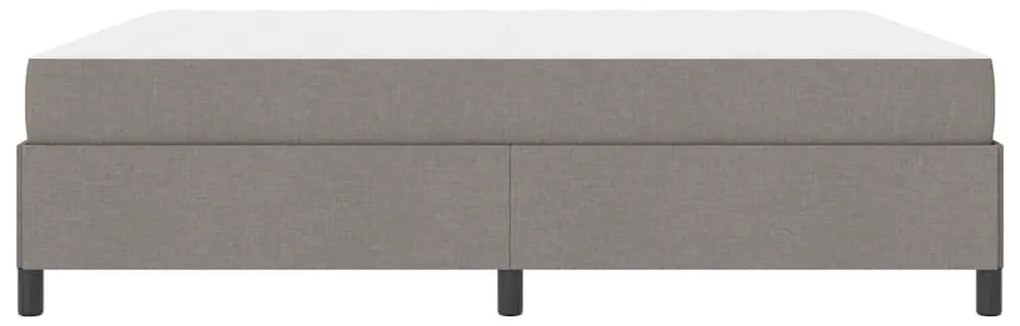 Boxrugós ágy Taupe és Fekete 180 x 200 cm Textil és mérnöki fa
