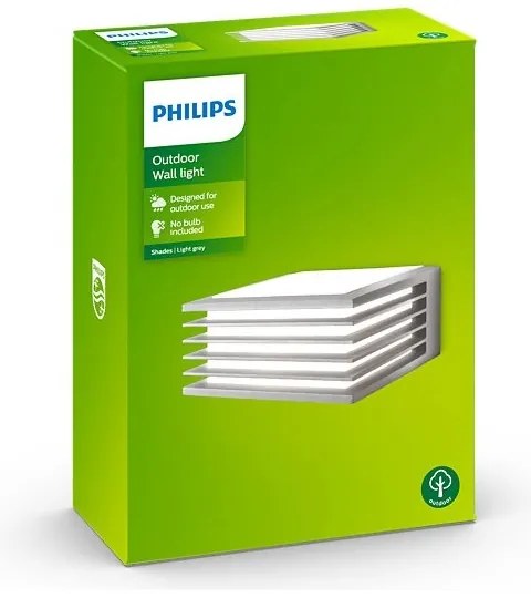 Philips - Kültéri fali lámpa SHADES 1xE27/15W/230V IP44 ezüst