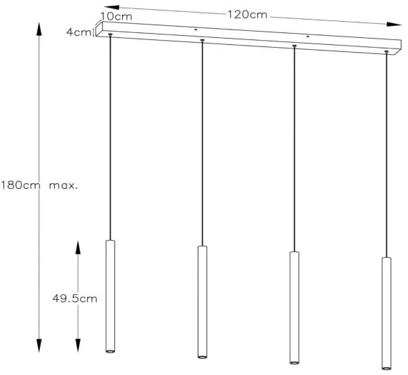 Lucide 74403/04/30 – Dimmelhető Csillár Zsinóron LORENZ 4×LED/4W/230V Fekete