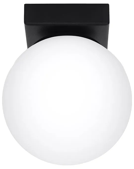 Fekete mennyezeti lámpa üveg búrával ø 12 cm Umerta – Nice Lamps