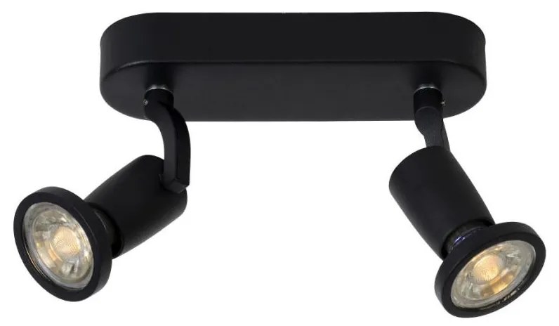 Lucide 11903/10/30 - LED spotlámpa JASTER-LED 2xGU10/5W/230V fekete