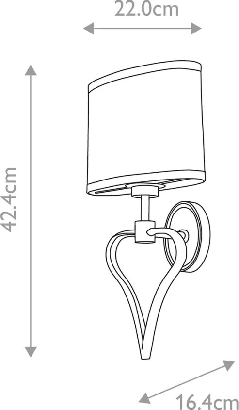 Elstead Lighting FALMOUTH BATH-FALMOUTH-FG Fali lámpa 1x3,5W/G9 + 1x1W/LED 320LM, 70LM IP44