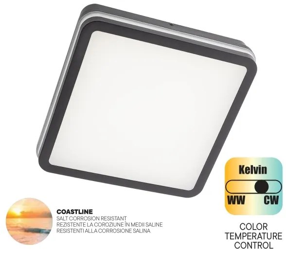 Redo 90288 - LED Kültéri lámpa ISOLA LED/24W/230V 3000/4000/6500K IP54