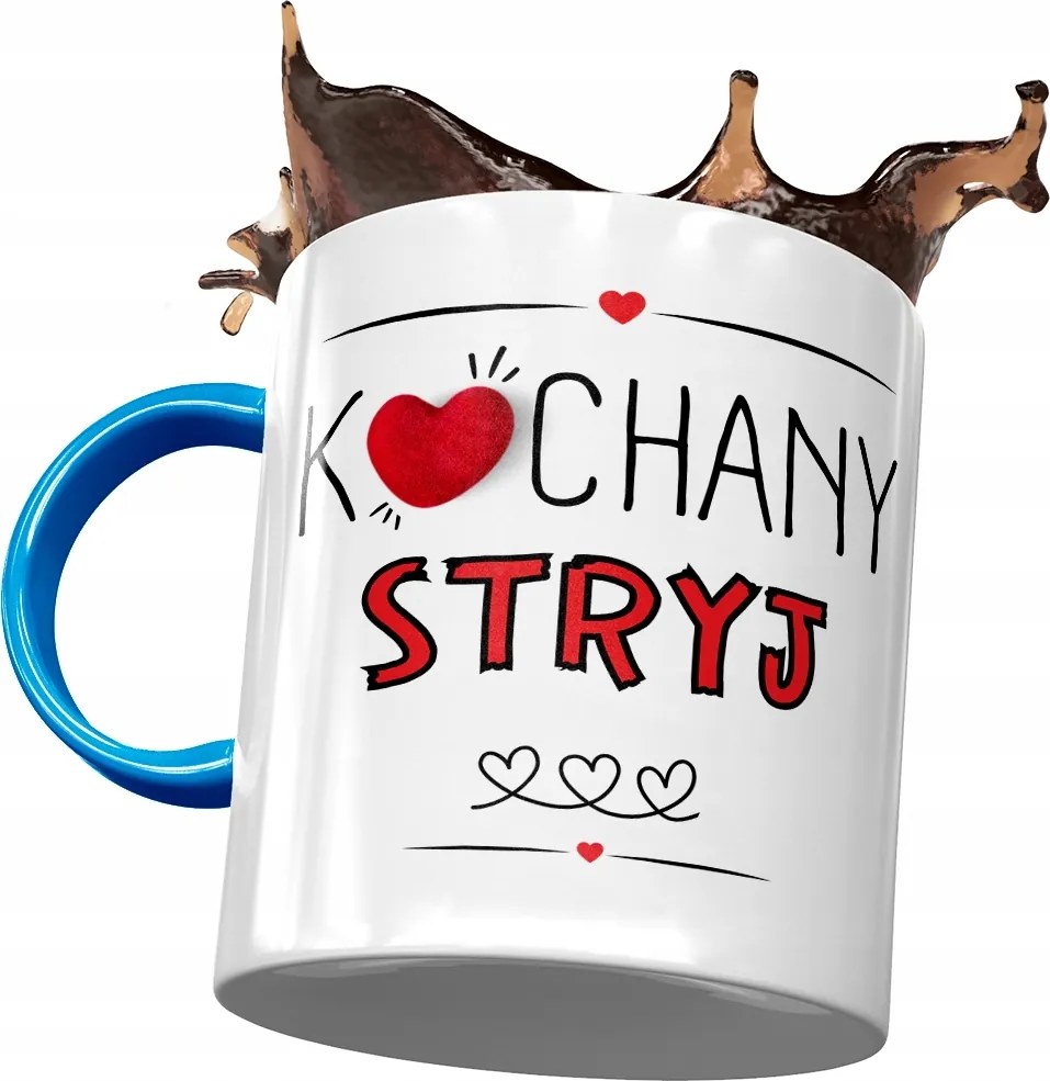 Kék Bögre Bácsinak Születésnapra Ajándék Nyomtatott Fotóval