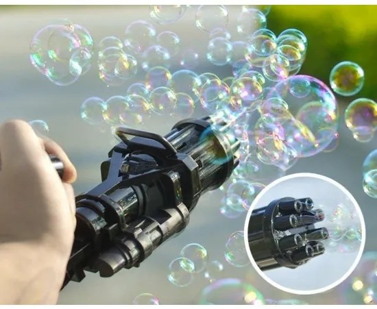 Bubble Blaster Buborékfújó Gépfegyver Gyerekeknek - a nyár slágere Buborék Fújó Pisztoly Fegyver Sorozetlövő
