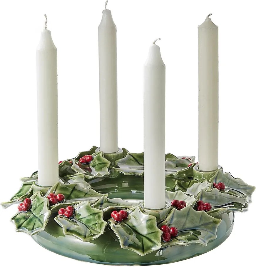 ILEX kerámia adventi koszorú Ø26cm