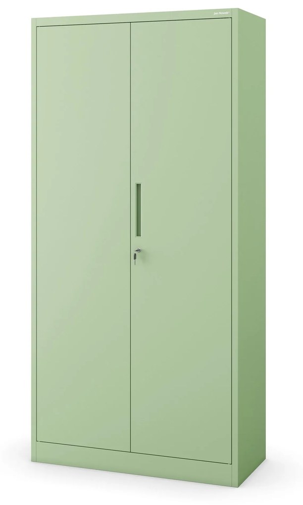 Zárható tárolószekrény DAWID, 900 x 1850 x 450 mm, Fresh Style: pasztellzöld