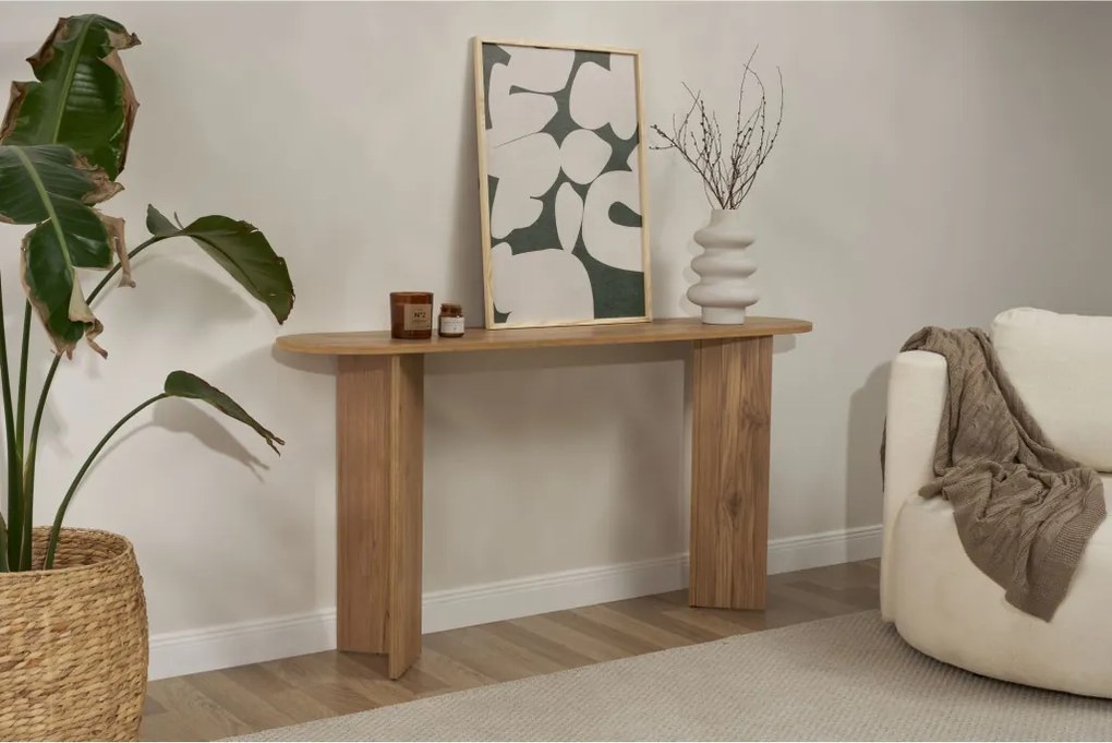 Konzolasztal, tölgy 150x35x75 cm