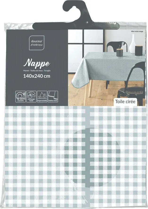 Lemosható asztalterítő 160x160 cm Mini Vichy – douceur d'intérieur