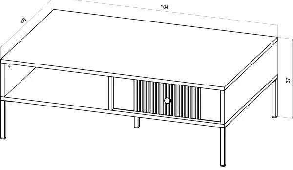 LUE dohányzóasztal zöld/fekete