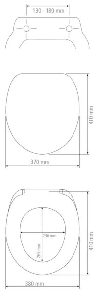 WENKO 25172100-WC ülőke PRIMA 37x41 cm kék/ezüst