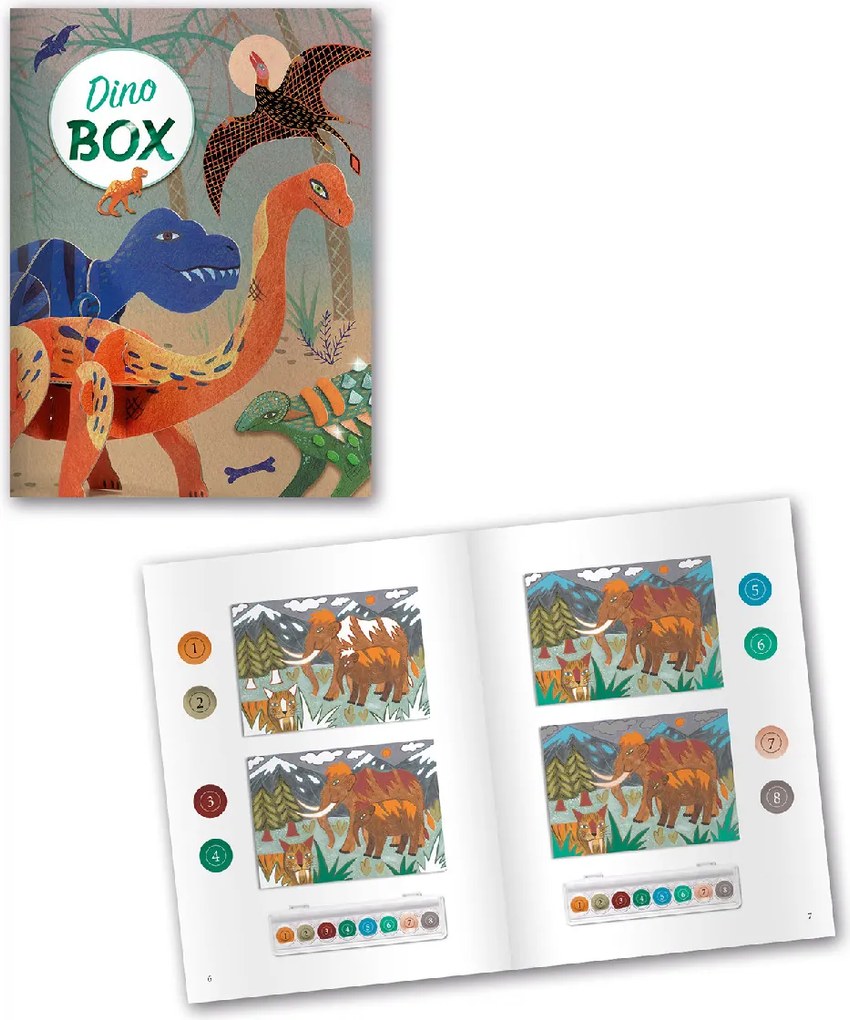Kreatív műhely - 6 technika 1 dobozban - Dinoszauruszok világa - Dino Box