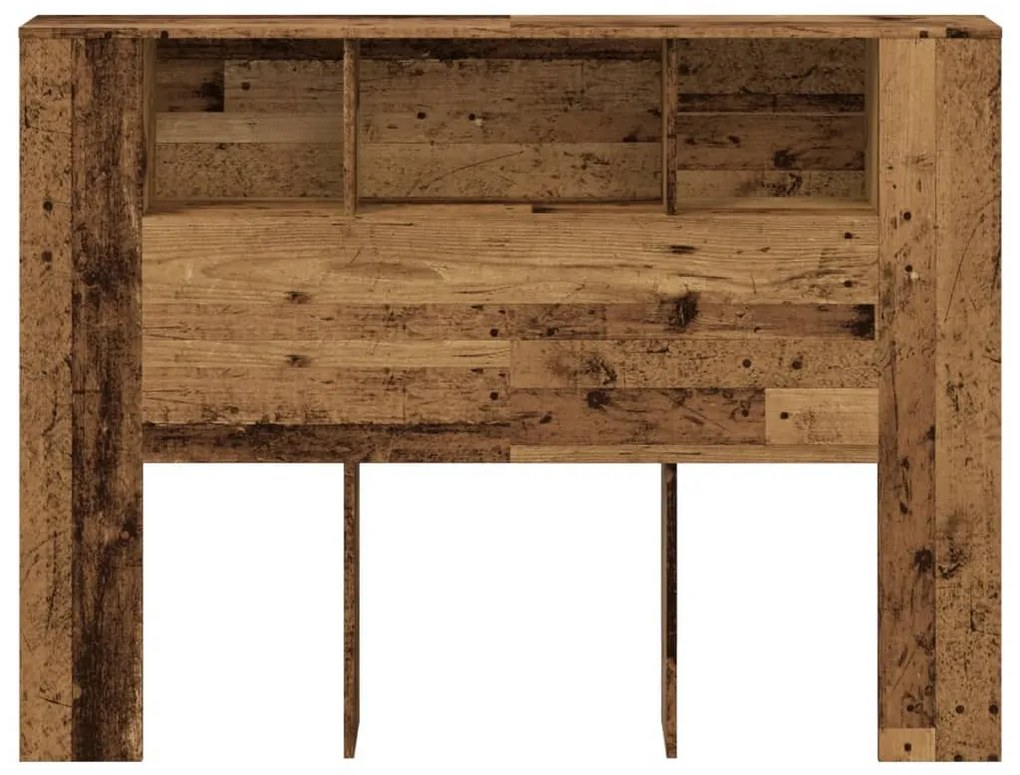 antik fa színű szerelt fa áthidalószekrény 140x18,5x102,5 cm