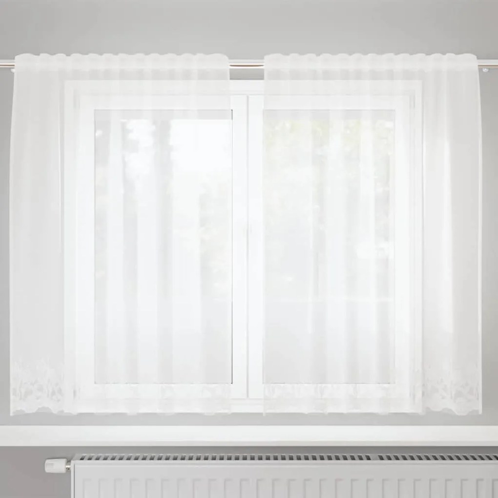 Függönyök függönyökkel Fehér 150 x 140 cm Poliészter