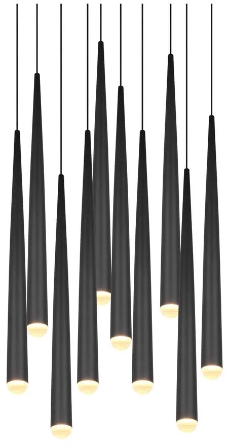 Fekete LED függőlámpa ø 30 cm Cala – Trio Select