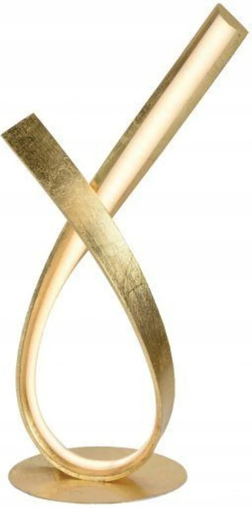 Led asztali lámpa arany hatással, szabályozható fényerővel, 3000K, 14W, modern dizájn