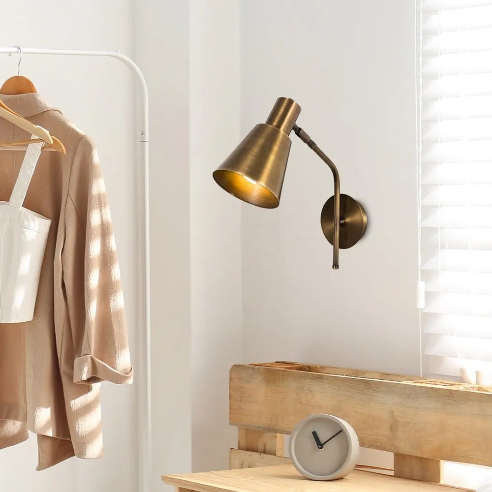 Aranyszínű fali lámpa ø 15 cm Kem – Opviq lights