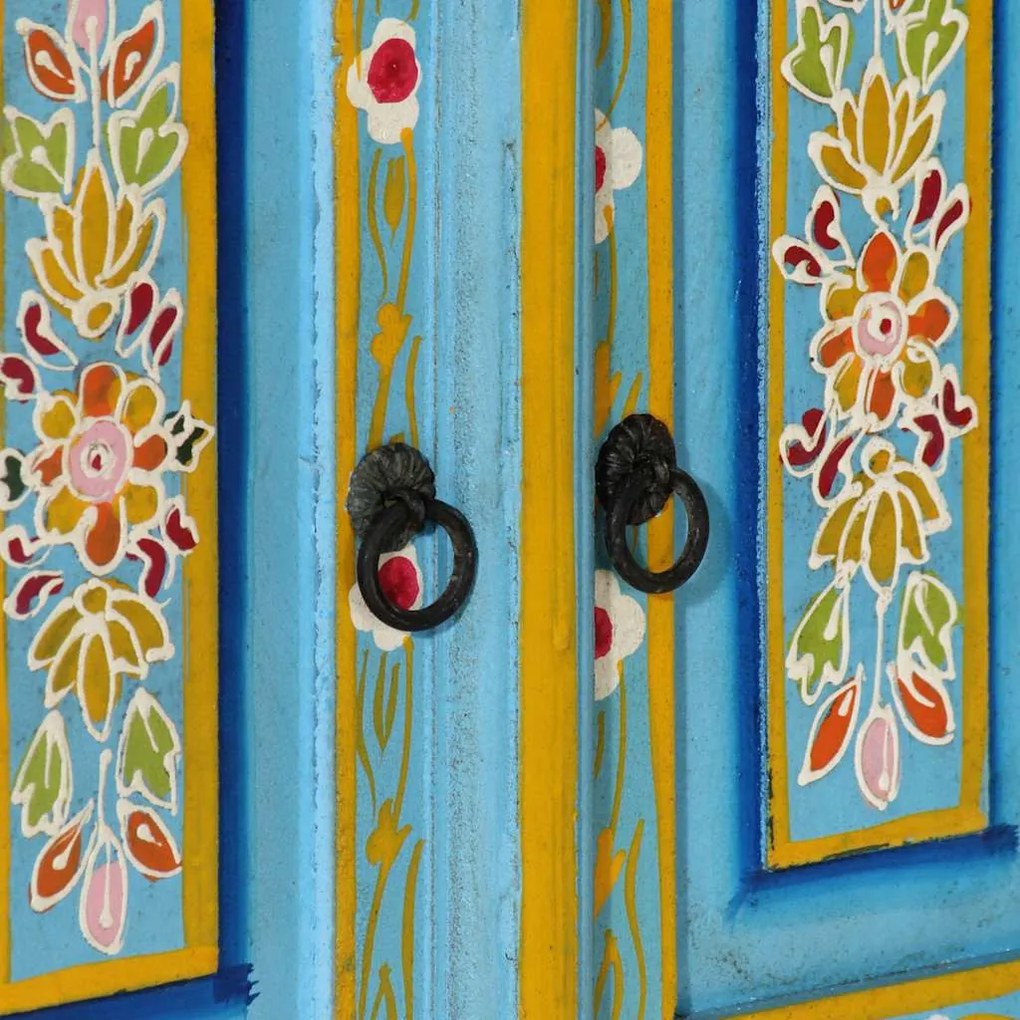 kék tömör mangófa TV-szekrény 110 x 30 x 40 cm