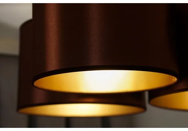 Duolla - Felületre szerelhető csiillár ROLLER TRIO SHINY 3xE27/15W/230V réz/arany