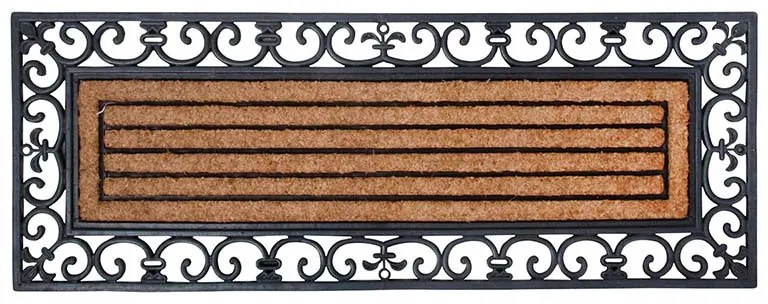 Kókuszrost és gumi lábtörlő, 120 x 45 cm