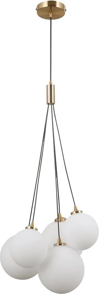 Italux modern függeszték perlos fehér mézédes sárgaréz itxpnd-54456-5-hb