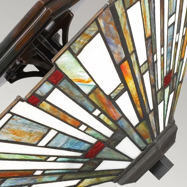 Quoizel QZ-MAYBECK-F - Tiffany mennyezeti lámpa MAYBECK 2xE27/60W/230V