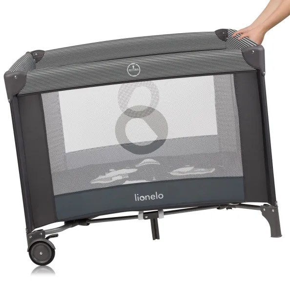 Lionelo - Játszókarám BONNIE Szürke Skandináv