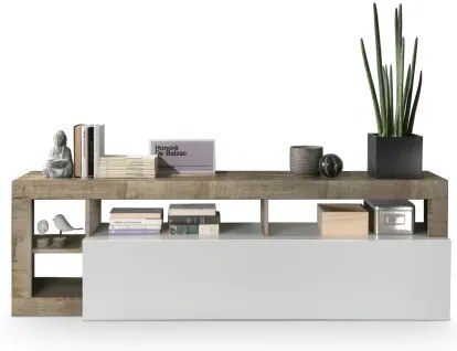 LENOR TV-állvány fehér/barna