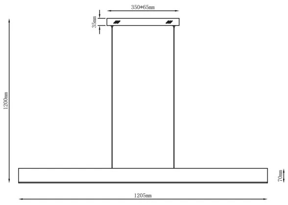 LED csillár kábelen BERNADETTA LED/20W/230V 4000K fekete