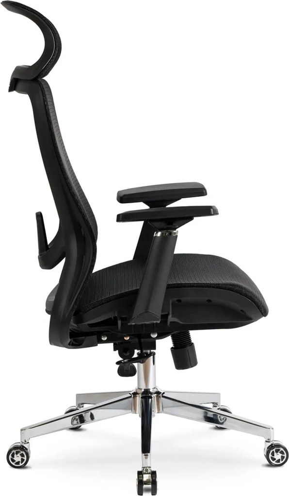 Forgószék ergonomikus kialakítással, fekete színben. LITOS