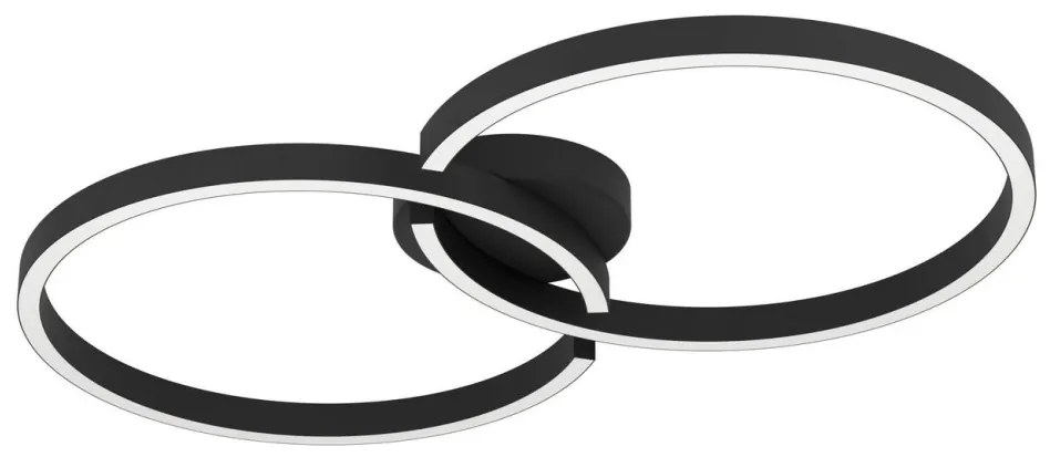 Eglo 900955-LED RGBW Dimmelhető mennyezeti lámpa AMANDOLO 19,5W/230V fekete + távirányító