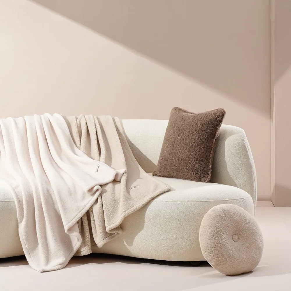 Boucle Pléd bézs színű 125 x 150 cm