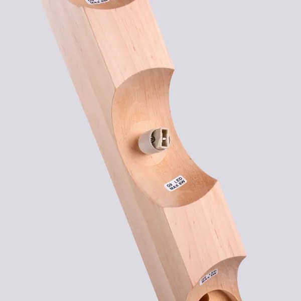 Sollux SL.1684 - Mennyezeti lámpa BULBO 3xG9/8W/230V bükkfa/fehér