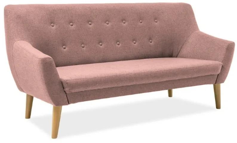 EAST 3 kárpitozott kanapé, 90x180x55, cablo 12, rózsaszín