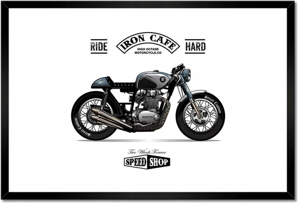 Poszterek keretben 60x40 Motorkerékpár Antik Vintage