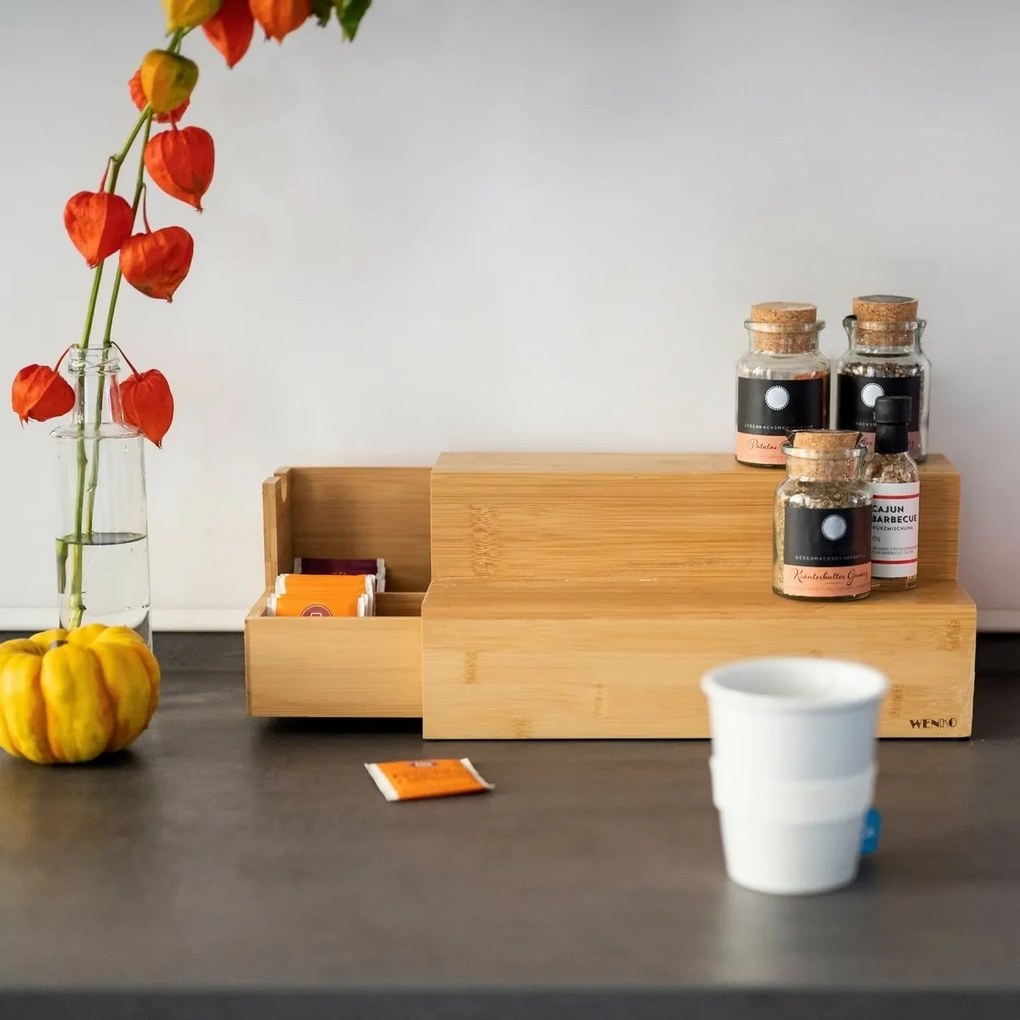 Wenko bambusz rendszerező kávéhoz és teához