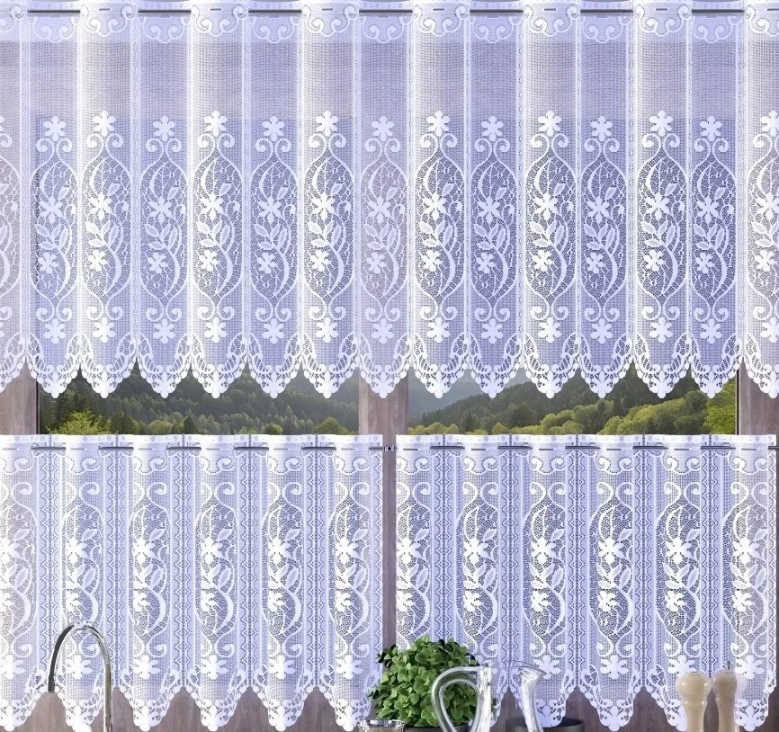 Mg Irigység Panel jacquard fehér 105/045 250x30cm Kész M